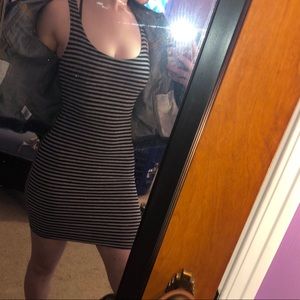 striped tight dress